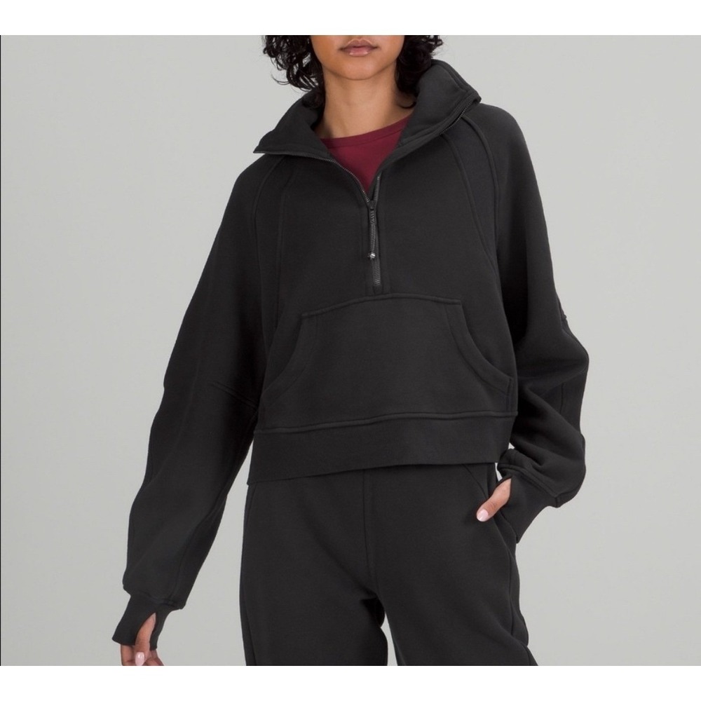 Lululemon Scuba Oversized Funnel Neck 1/2 Zip Women XS/ Small Black New